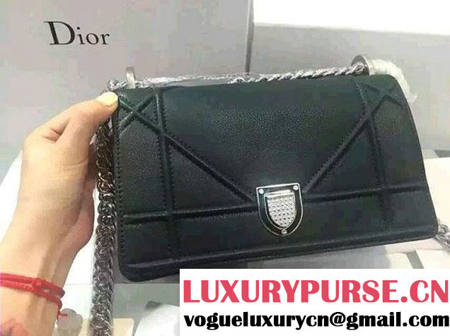 Dior Diorama Flap Bag Grained Green 2015