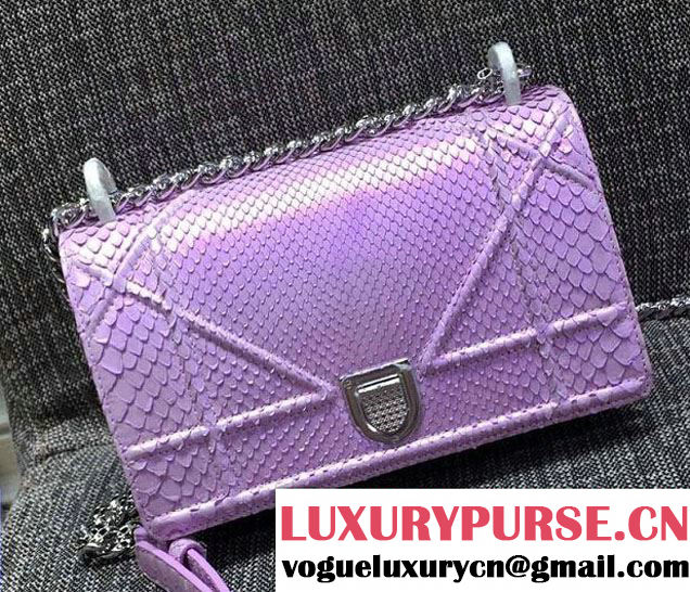 Dior Python Diorama Flap Bag Lavender 2016