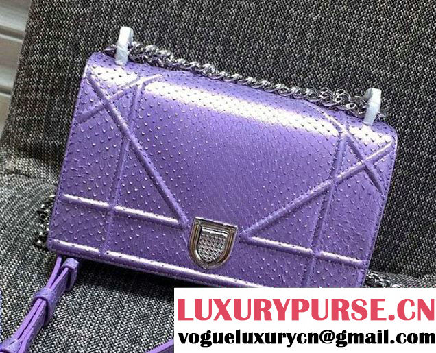 Dior Python Diorama Flap Bag Lilac 2016