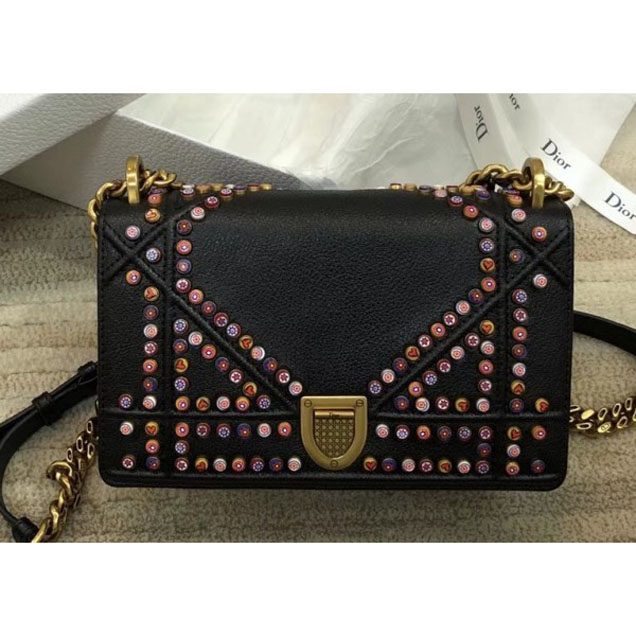 Dior Multi-coloured Murrines Studded Diorama Bag 2018