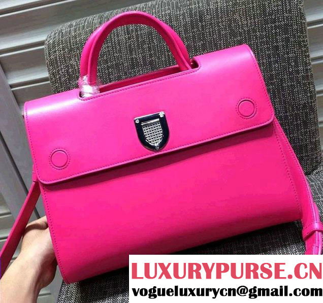 Dior Calfskin Leather Diorever Tote Bag Fushia 2016