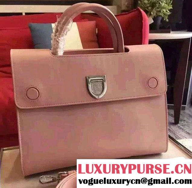 Dior Calfskin Leather Diorever Tote Bag Nude Pink 2016