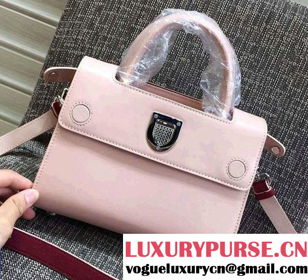 Dior Calfskin Leather Diorever Mini Tote Bag Pale Pink 2016