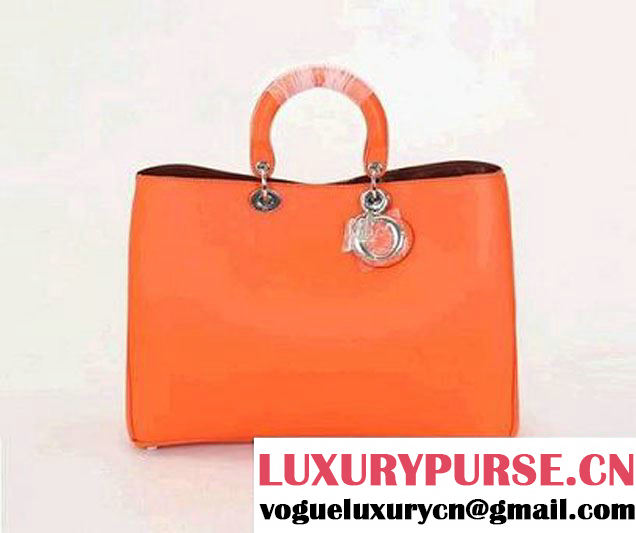 Dior Jumbo Diorissimo Bag Nappa Leather Orange