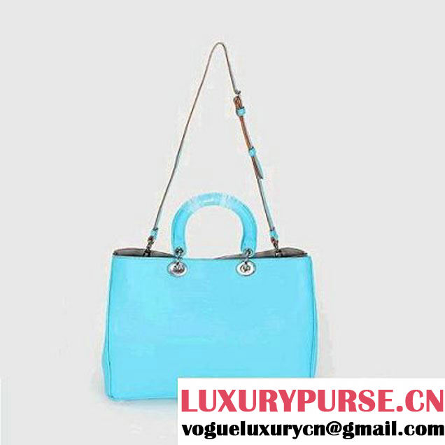 Dior Small Diorissimo Bag Nappa Leather Blue