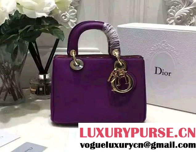 Dior Small Diorissimo Bag Original Leather Purple