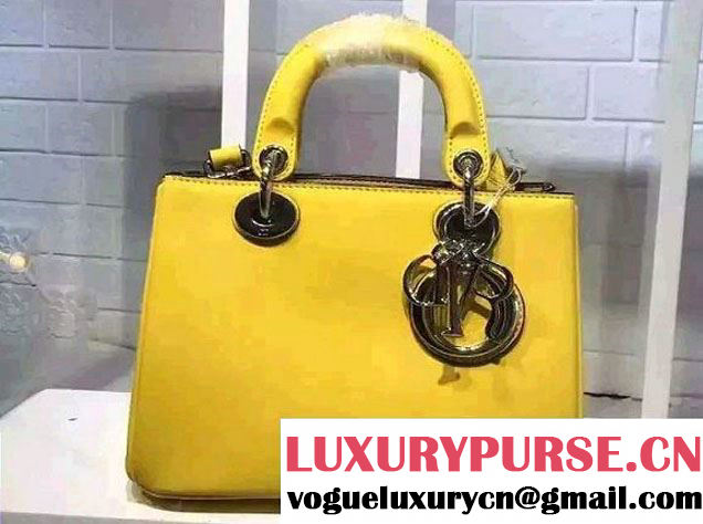 Dior Small Diorissimo Bag Original Leather Yellow