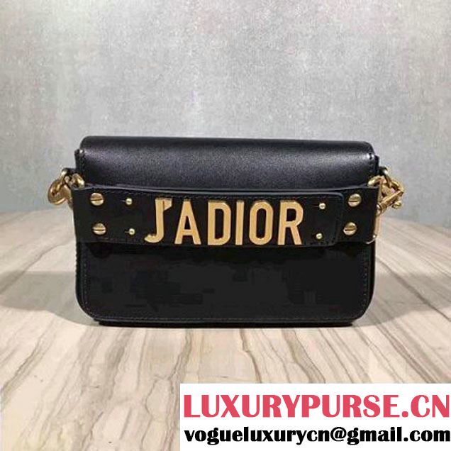 Dior J'ADIOR Flap Bag With Shoulder Strap Black 2017 (2A055-7041930 )