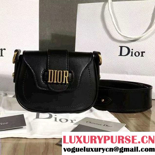 Dior D-Fence Mini Saddle Bag In Calfskin Black 2017 (2A055-7060713 )