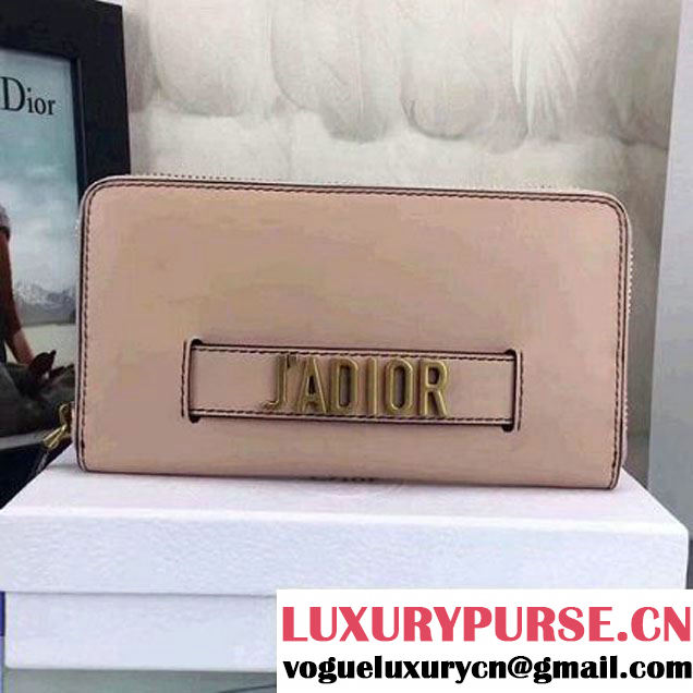 Dior J'adior Voyageur Wallet With Slot Handclasp Pink 2017 (BES-7091436 )