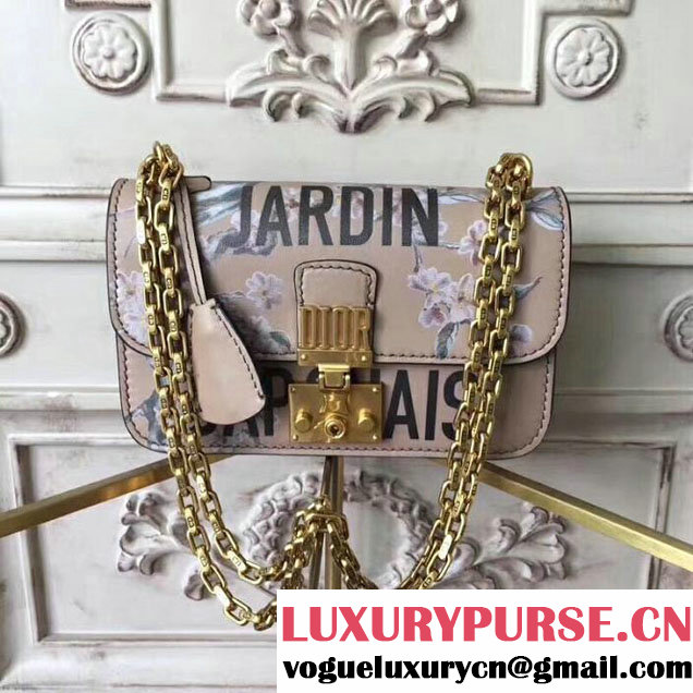 Christian Dior Jardin Japonais Logo Dioraddict Flap Shoulder 22cm Bag Aged Gold Hardware Calfskin Leather Spring Summer 2017 Collection Pink