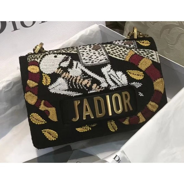 Dior Death Embroidered J'adior Flap Bag 2018