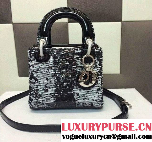 Dior Leather Lady Dior Bag with Sequins 2014