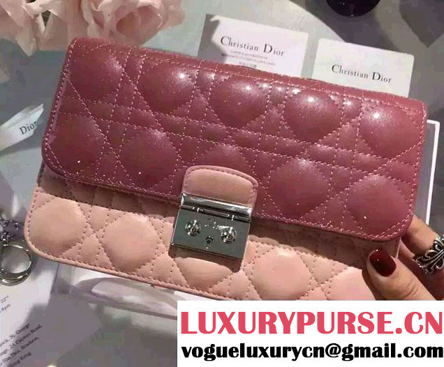 Miss Dior Lambskin Promenade Pouch Bag Nude Pink/Purple