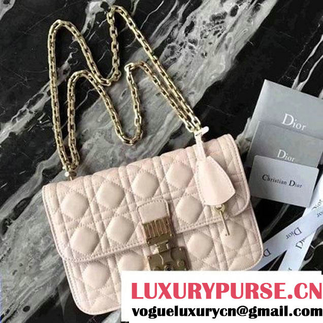 Dior Medium "Dioraddict" Flap Bag In Pink Cannage Lambskin 2017 (2A055-7062304 )