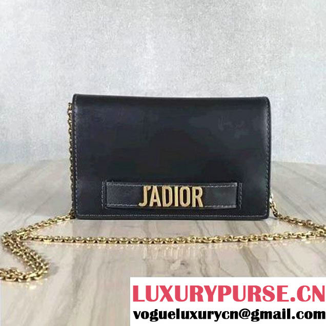 Dior Calfskin J'adior Wallet on Chain Pouch Black 2017 (2A055-7060709 )