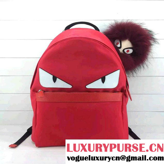 Fendi Monster Backpack Bag Red Spring Summer 2015