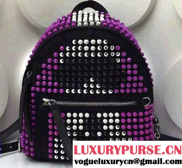 Fendi Beaded Love Karlito Studded Small Backpack 2015