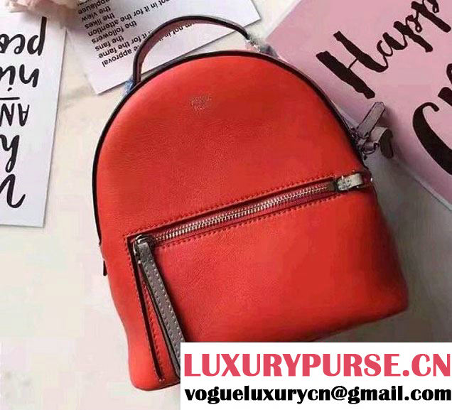 Fendi Backpack Bag Red/Baby Blue Runway 2016