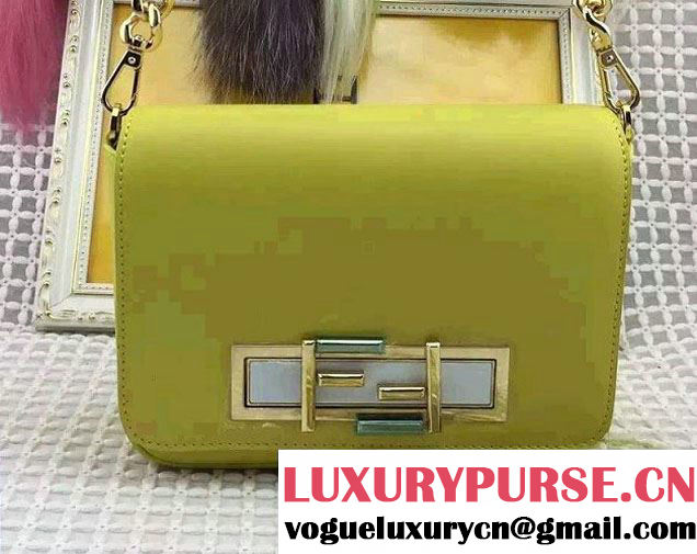 Fendi Rotating Hardware 3Baguette Small Bag Yellow 2016