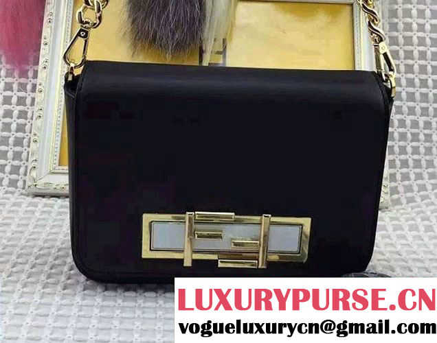 Fendi Rotating Hardware 3Baguette Small Bag Black 2016