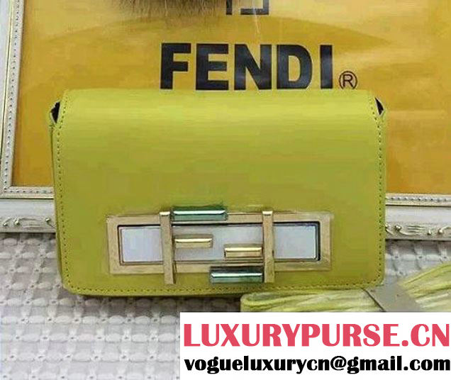 Fendi Rotating Hardware 3Baguette Mini Bag Yellow 2016