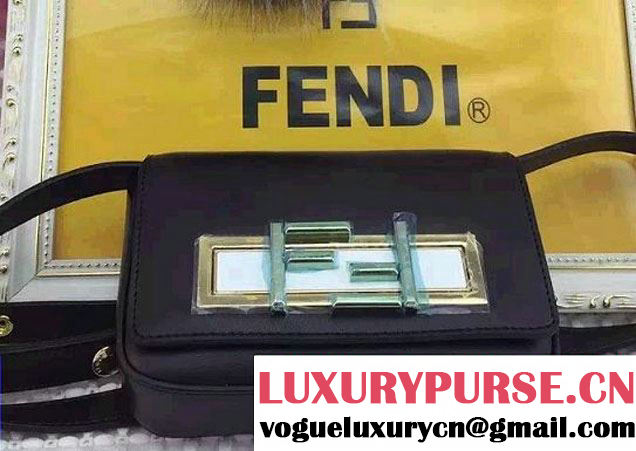 Fendi Rotating Hardware 3Baguette Mini Bag Black 2016