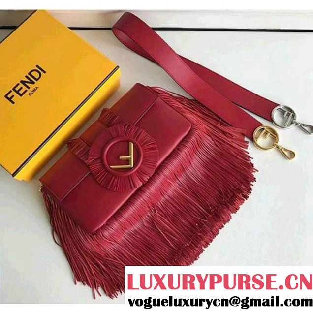 Fendi Fringed Baguette Bag in Nappa Leather Red F/W 2017 (CL-7010302 )