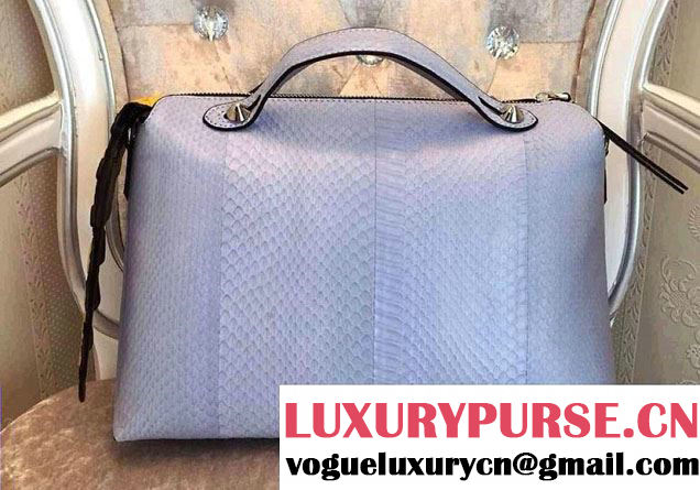 Fendi Python By the Way Bag in Light Blue with Crocodile Tail Spring 2015