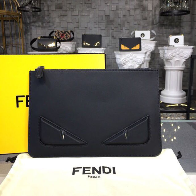 Fendi Selleria Monster Pouch 30cm Bag Spring Summer 2018 Collection Black