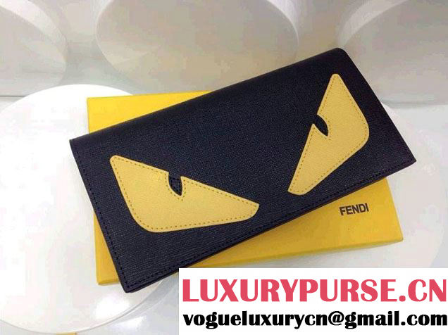 Fendi Bag Bug Monster Eyes Detail Wallet Yellow