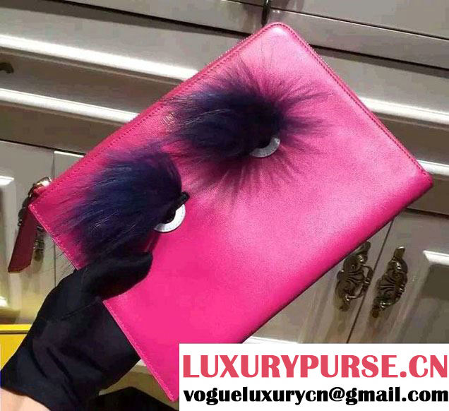 Fendi Bag Bugs Clutch Pouch Fuchsia 2015