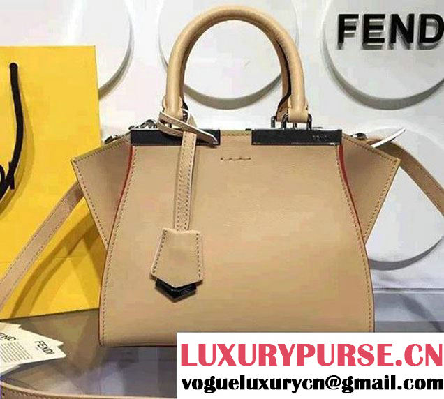 Fendi Soft Calfskin Mini 3jours Bag Apricot 2016