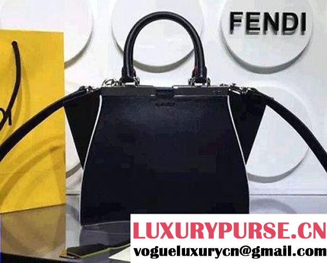 Fendi Soft Calfskin Mini 3jours Bag Black 2016