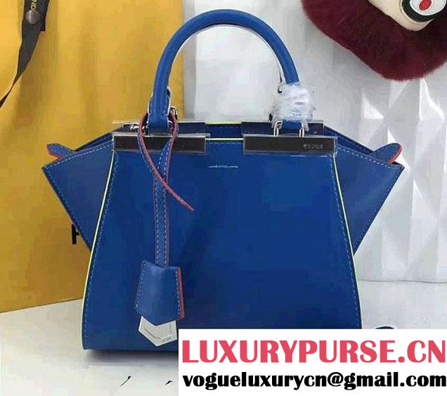 Fendi Soft Calfskin Mini 3jours Bag Blue 2016