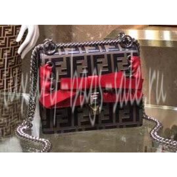 Fendi Mini/Small Kan I Bag Threading and Bows FF Logo Coffee 2019