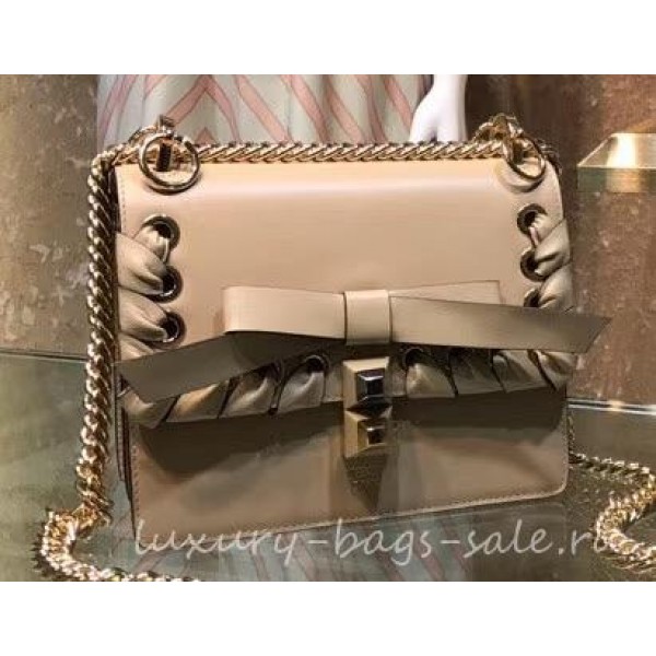 Fendi Mini/Small Kan I Bag Threading and Bows Beige 2019