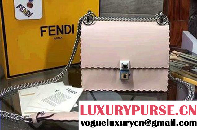 Fendi KAN I Crossbody Mini Bag With Scalloped Edge 2017