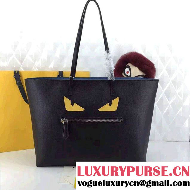 Fendi Monster Shopping Tote Bag Black Resort 2015