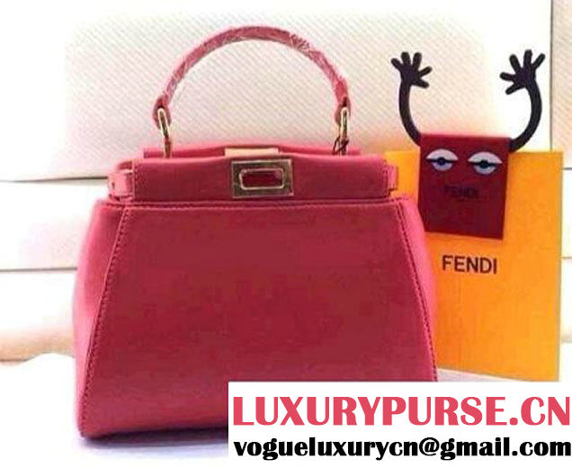 Fendi Peekaboo Mini Bag Red