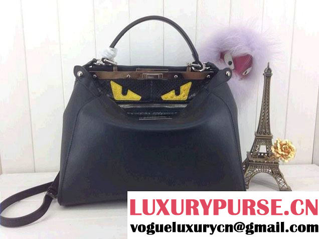 Fendi Monster Eyes Peekaboo Bag Black/Yellow eyes