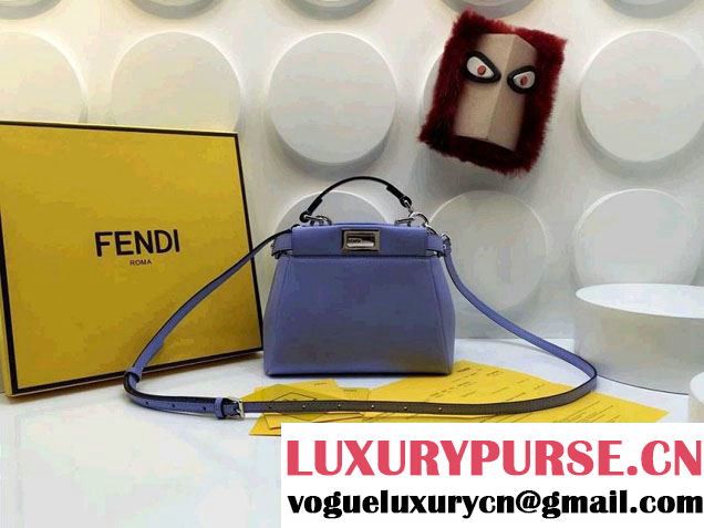 Fendi Peekaboo Micro Tote Bag Lilas Spring 2015