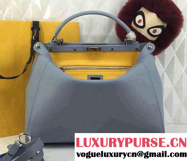 Fendi Peekaboo Mini Bag Pale Blue/Yellow