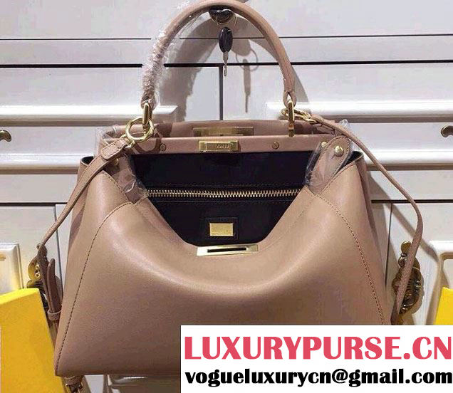 Fendi Peekaboo Medium Tote Bag Camel 2015