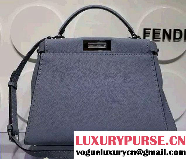 Fendi Togo Leather Peekaboo Bag Gray 2015/2016