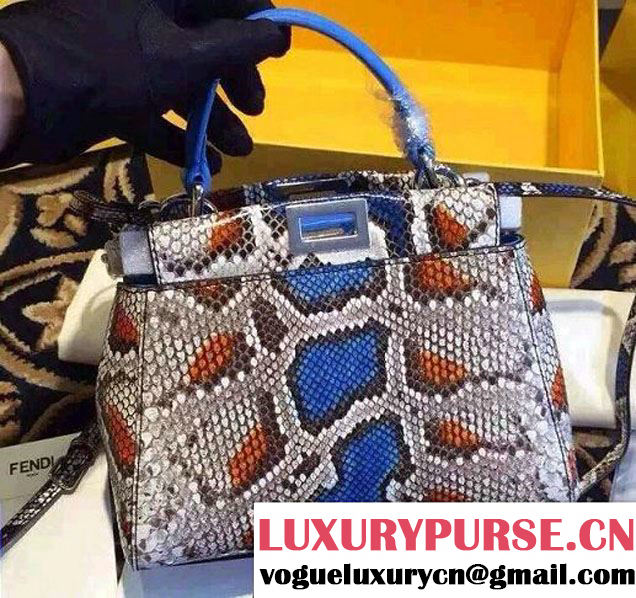 Fendi Python Mini Peekaboo Bag 2016