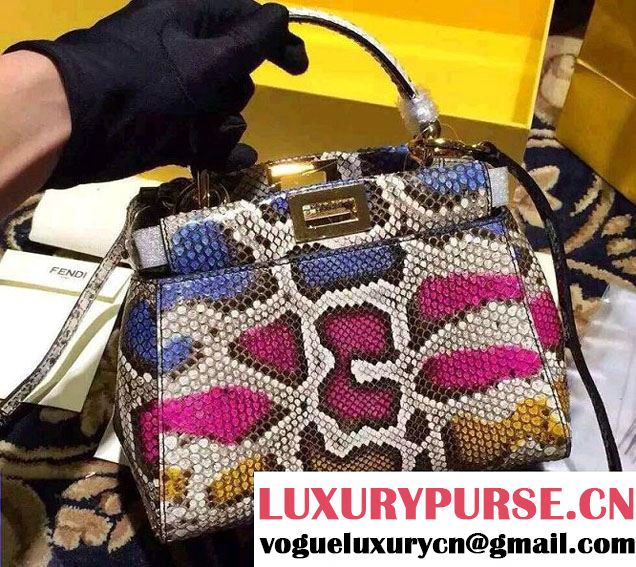 Fendi Python Mini Peekaboo Bag 2016