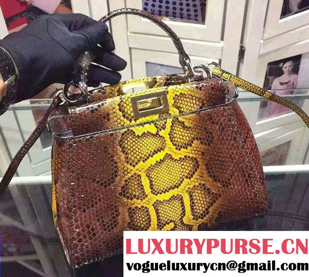 Fendi Python Mini Peekaboo Bag 2016