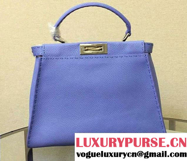 Fendi Togo Leather Peekaboo Bag Sky Blue 2015/2016