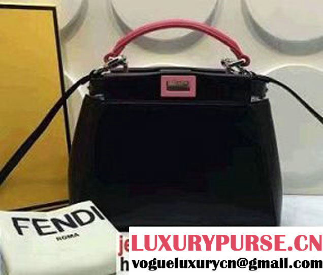 Fendi Peekaboo Mini Bag Black/Red 2016